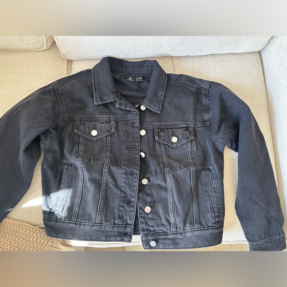 Volcom Black Denim Jacket, never worn